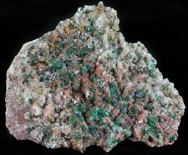 Malachite, Selenite and Ferroan Dolomite Association - Morocco #57368